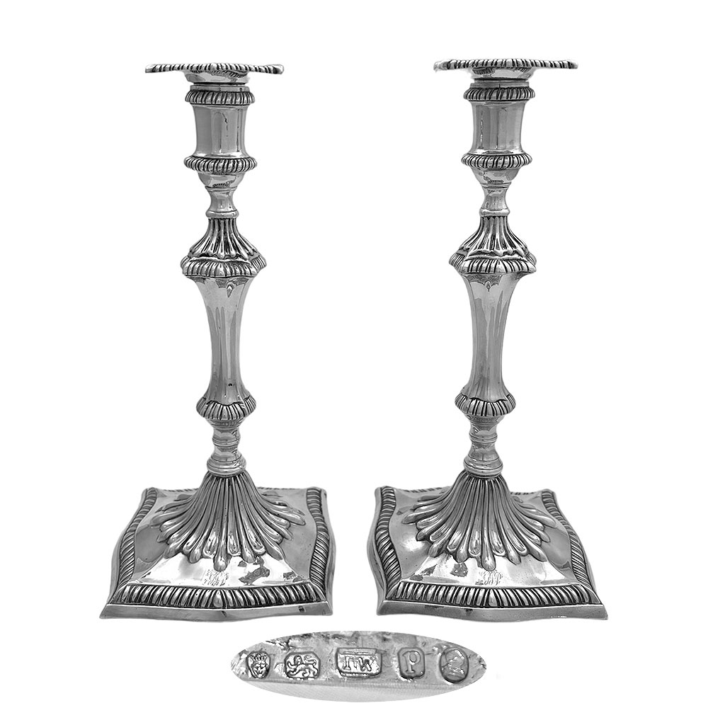 Pair of Georgian Silver Candlesticks 1790